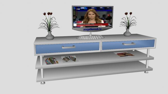简单设计的电视柜SKP模型设计