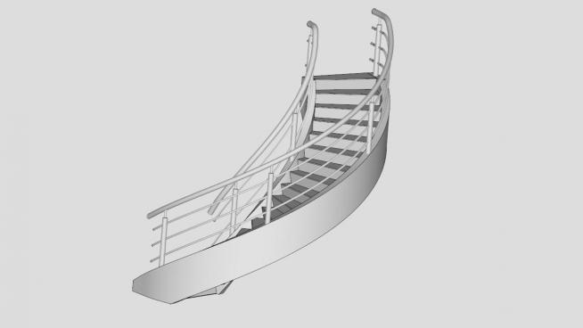 一个弯曲的楼梯SKP模型设计QQ浏览器截图20190313134144(3)