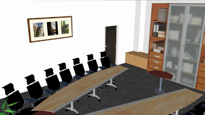 办公室室内SKP模型设计
