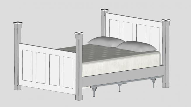 床铺的设计SKP模型