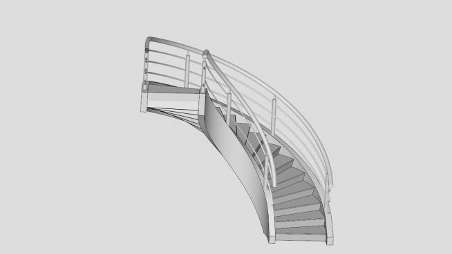 一个弯曲的楼梯SKP模型设计QQ浏览器截图20190313134151(2)
