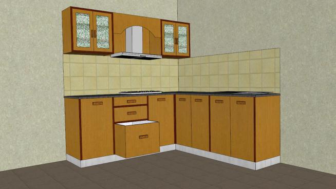 厨房模型之复古古典类型SKP模型