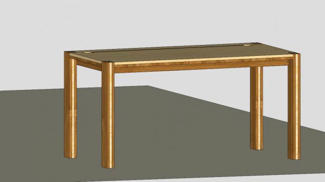 普通简单桌子SKP模型设计