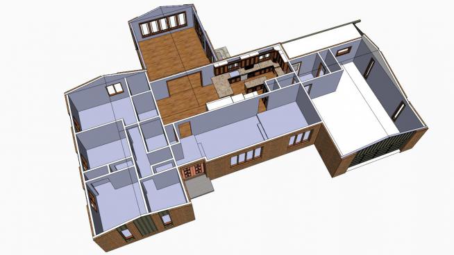 房子室内整体设计模型SKP