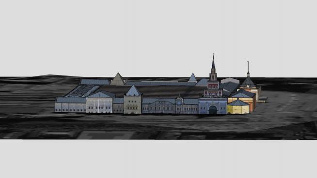 卡�斯基火�站建筑SU模型