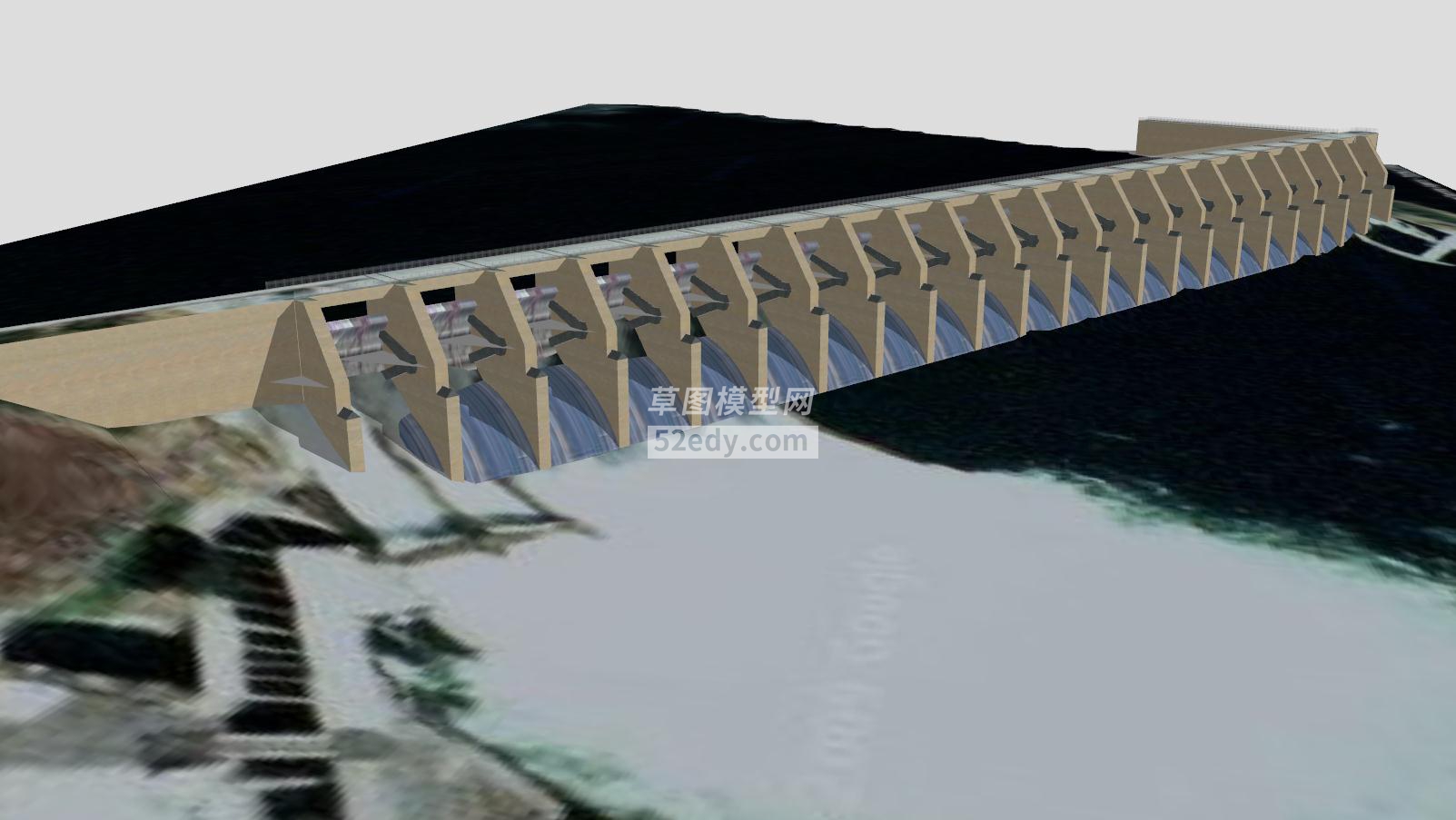达拉斯大坝溢洪道SU模型QQ浏览器截图20190318163653(4)