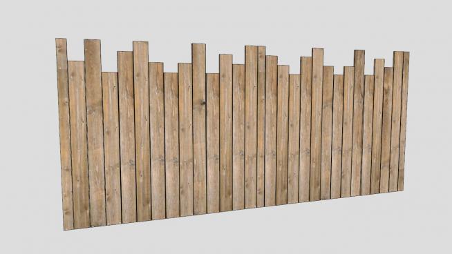 木质围栏护栏模型
