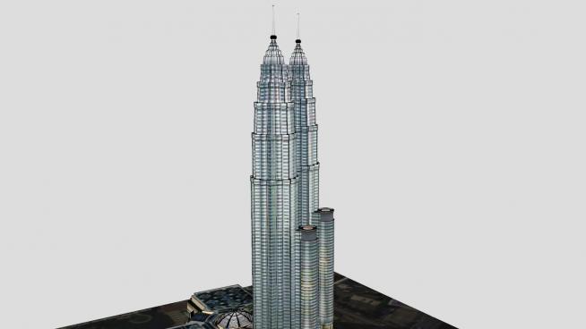 马来西亚石油公司建筑SU模型