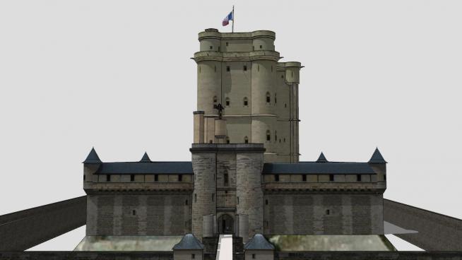 文森城堡建筑SU模型