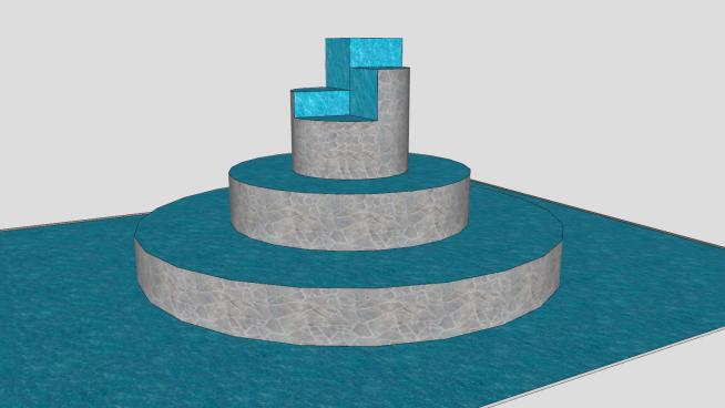 简易流水喷泉SU模型