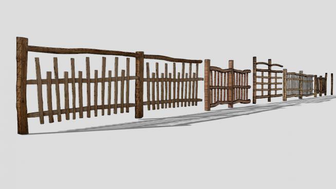 木头围栏模型