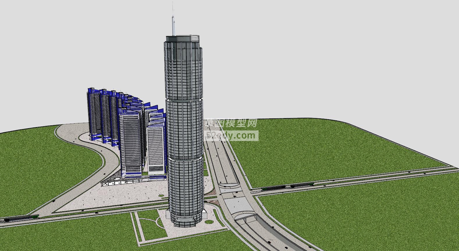 瓜达拉哈拉门首府建筑SU模型QQ浏览器截图20190325175556(1)