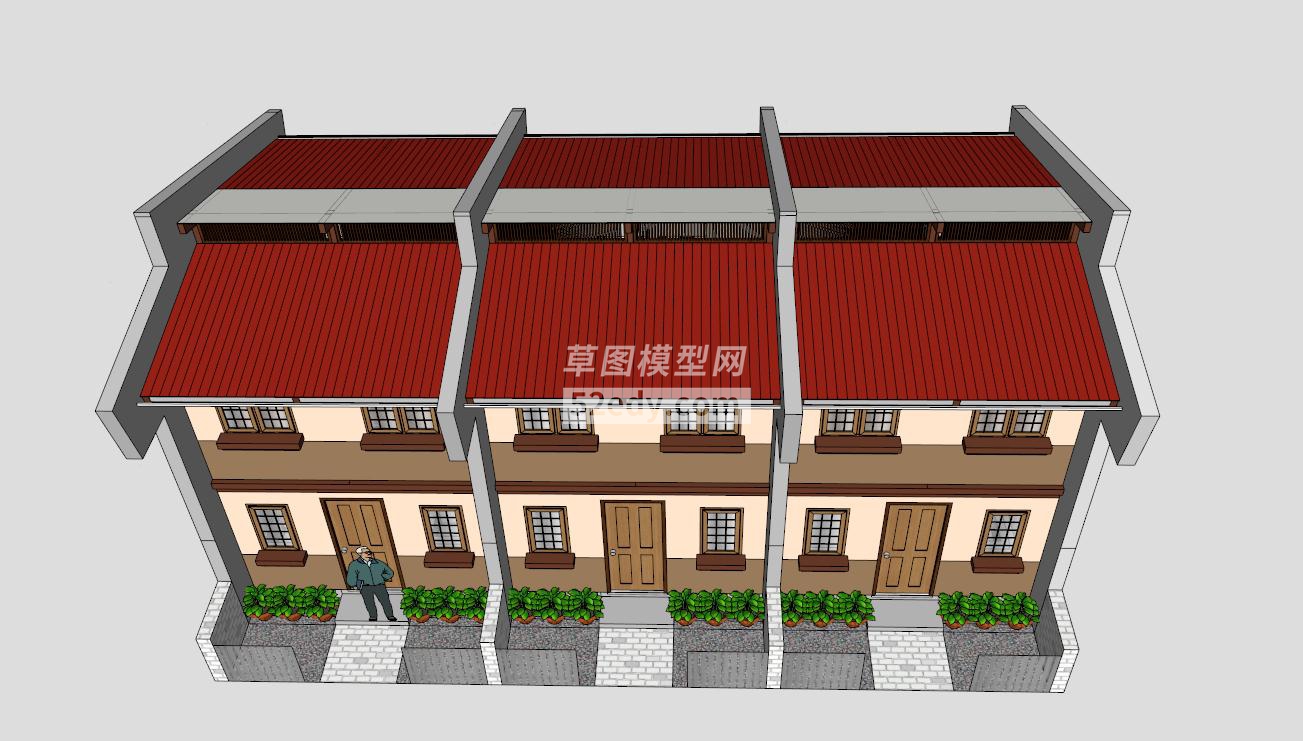 歐式居民房立面SU模型QQ瀏覽器截圖20190403162204(2)