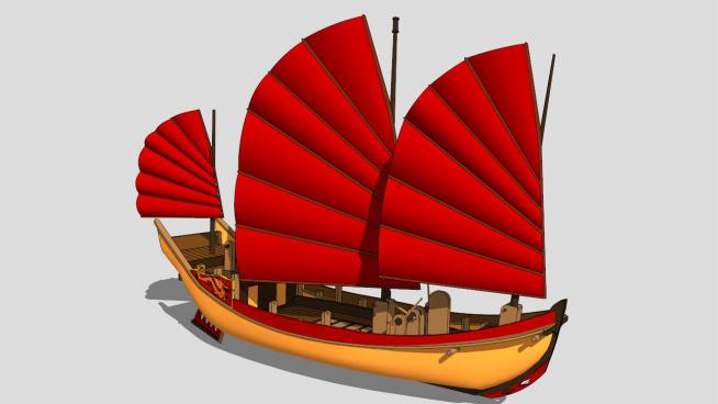 罗马小舟小船的SU模型