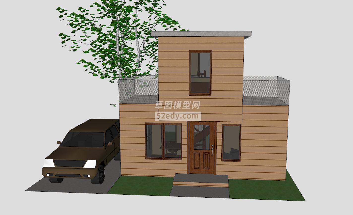 现代建筑房子别墅SU模型QQ浏览器截图20190408154708(3)