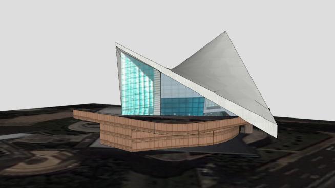 珠江星海音乐厅建筑su模型QQ浏览器截图20190411093806(2)