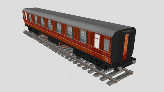 老旧的火车车厢SU模型