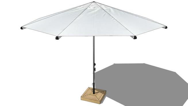 白色遮阳伞的SU模型