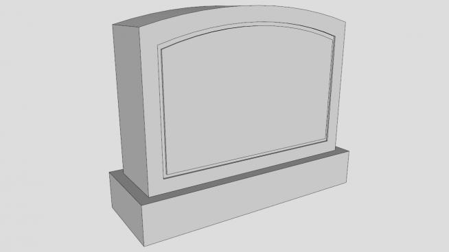 ��墓的墓碑SKP模型素材模型