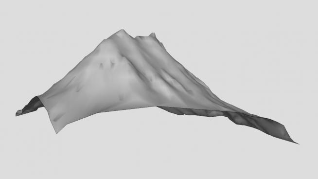 一个山丘山顶的SKP模型素材模型