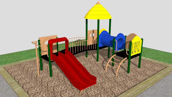 幼儿园儿童娱乐设施SKP模型