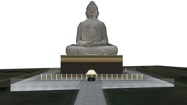 释迦摩尼如来佛祖的SKP雕像模型