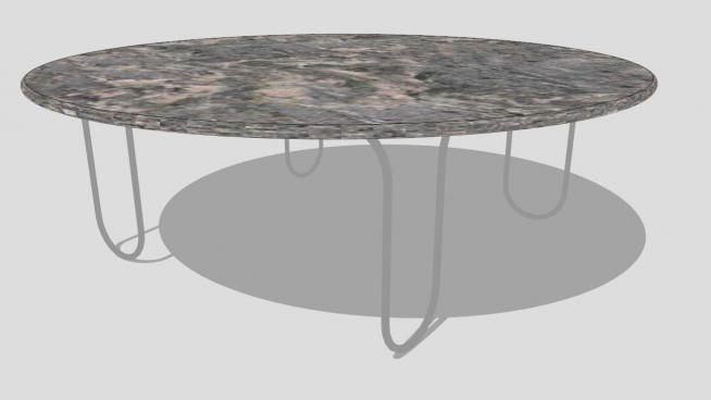 大理石的石桌的SKP模型