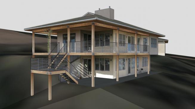 住宅模型的SKP模型整体设计模型