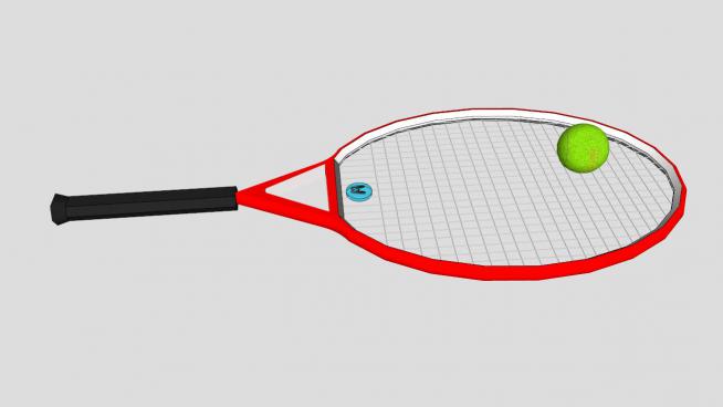 网球的球拍SU模型设计模型