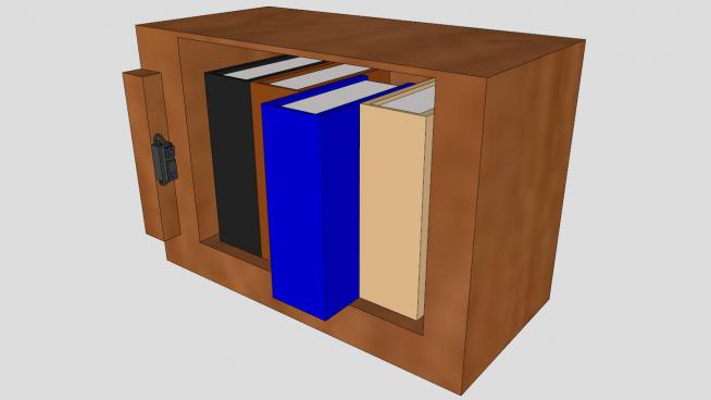 书柜电子锁柜子SKP模型下载模型