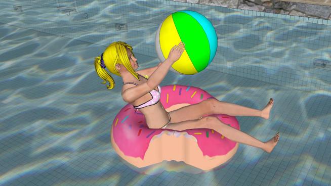 比基尼游泳圈玩球美女模型QQ浏览器截图20190420170132(2)
