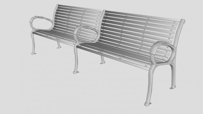 公共椅子长凳SKP模型设计模型