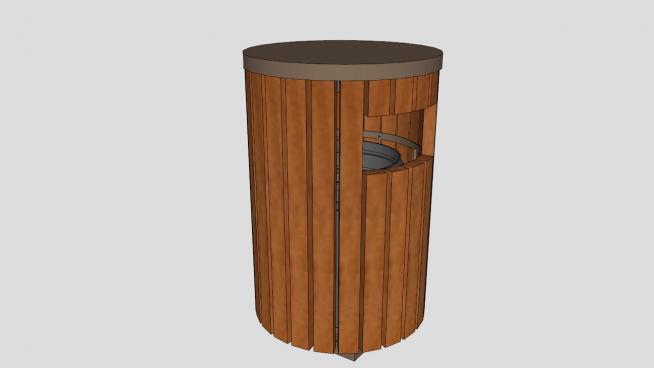 垃圾桶SKP模型设计模型