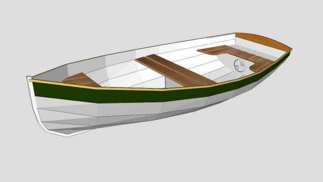赛艇小木艇的SU模型