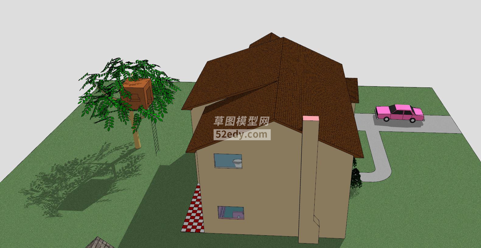 辛普森家房子建筑SU模型QQ�g�[器截�D20190423150940(2)