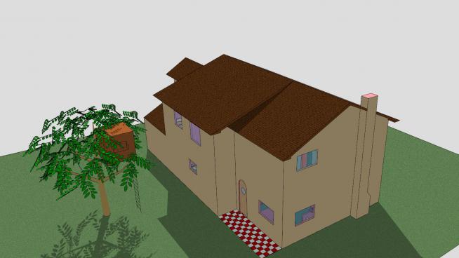 辛普森家房子建筑SU模型QQ�g�[器截�D20190423150942(1)