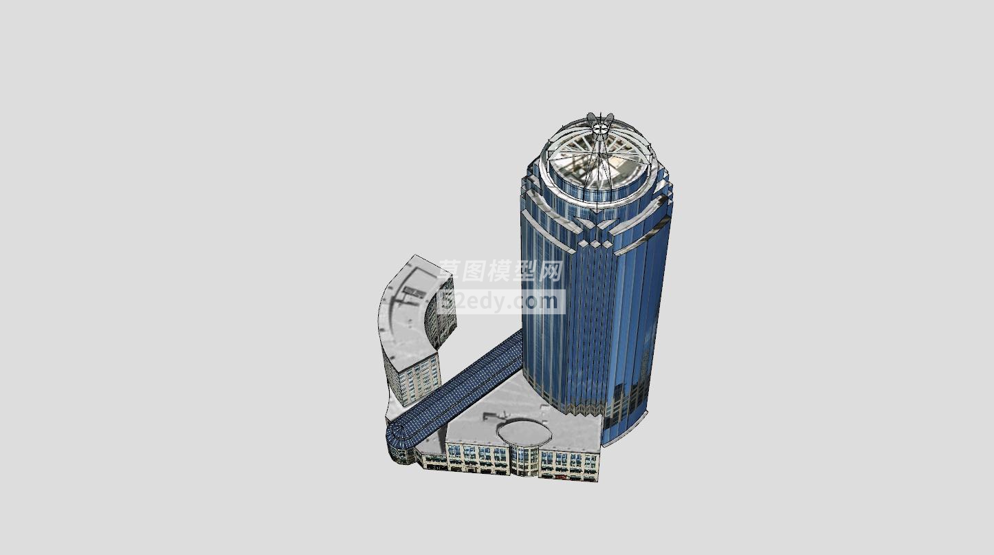 亨廷顿大街高层建筑SU模型QQ浏览器截图20190427145641(2)