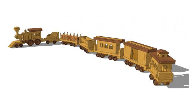 玩具小火车的SU模型设计