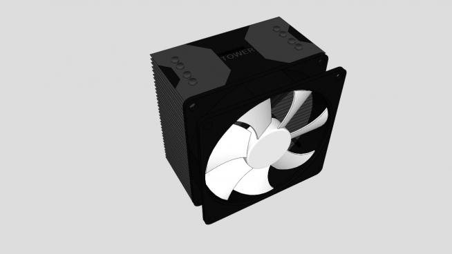 电脑CPU的风扇的SKP模型素材设计