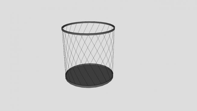 网状的垃圾桶的SKP模型素材设计