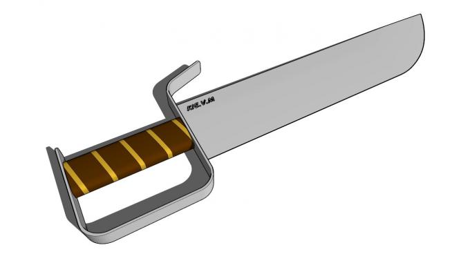 瑞士军刀小刀的SKP模型设计