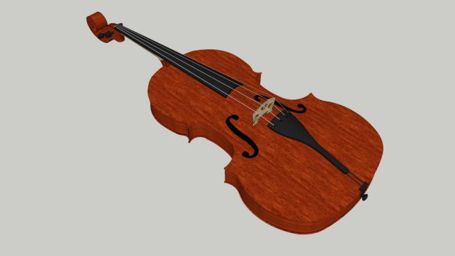 小提琴的SKP模型素材设计