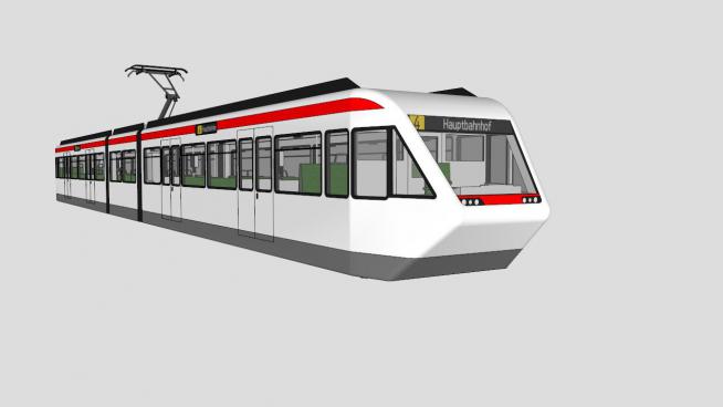 电车火车悬浮列车SKP模型设计