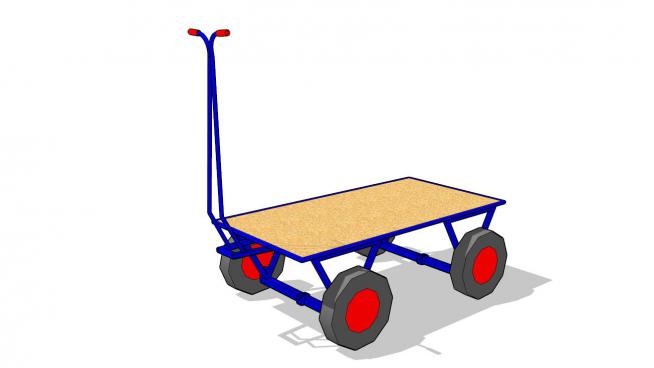 货运物流使用的手拖推车SKP模型