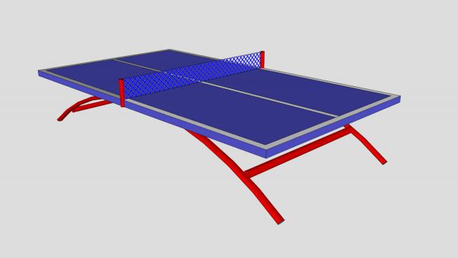 室外乒乓球台乒乓球桌SU模型