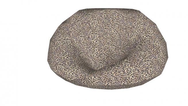 豹皮豆袋懒人沙发SU模型
