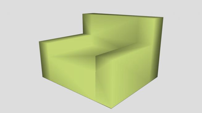 绿色懒骨头堆积椅SU模型