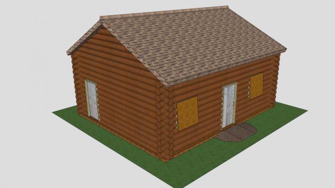 木制房子小木屋SU模型