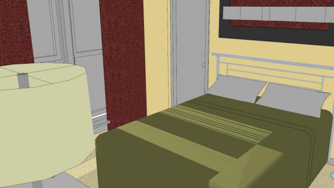 家居室内卧室装修SU模型