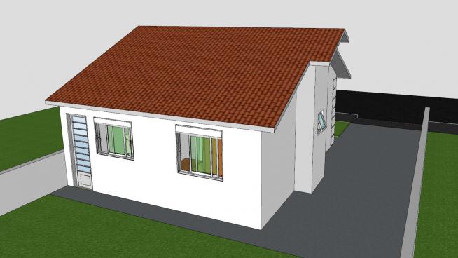 标准钢框架房子SU模型